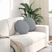 VidaXL Zitkussens 2 pcs lichtgrijs ø40 x 13 cm stof - thumbnail