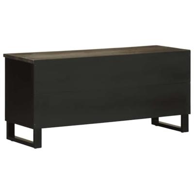 Tv-meubel 100x33x46 cm massief mangohout zwart