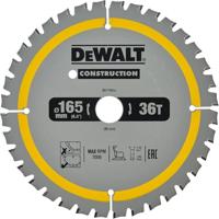 DeWALT Cirkelzaagblad voor Hout | Construction | Ø 165mm Asgat 20mm 36T - DT1950-QZ - thumbnail