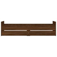 Bedframe met lades bruin eikenkleur 75x190 cm Small Single - thumbnail