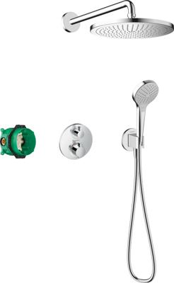 Hansgrohe Croma 280 1jet inbouw doucheset met Ecostat S, chroom