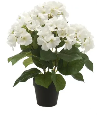 Kunstplant Hortensia Creme in pot - 40cm