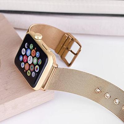 Milanese met gesp bandje - Rosé goud - Geschikt voor Apple Watch 44mm / 45mm / 46mm / 49mm - thumbnail