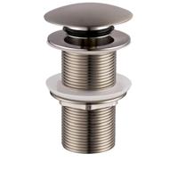 Wiesbaden Caral clickwaste afvoerplug verlengd 5/4" geborsteld staal - thumbnail