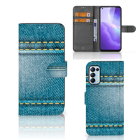 OPPO Find X3 Lite | Wallet Case | met Pasjes | Jeans - thumbnail