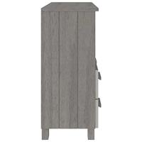 Dressoir HAMAR 85x35x80 cm massief grenenhout lichtgrijs - thumbnail