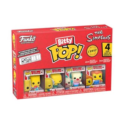 The Simpsons Funko Bitty Pop! 4-Pack: Bart Simpson / Mr. Burns / Krusty the Clown / Chase Figuur