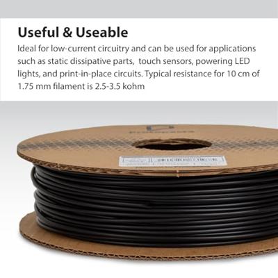 Proto-Pasta CDP12805 Protoplant Conductive PLA Filament PLA kunststof 2.85 mm 500 g Zwart 1 stuk(s) Proto-Pasta CDP12805 Protoplant Conductive PLA Filament PLA kunststof 2.85 mm 500 g Zwart 1 stuk(s)