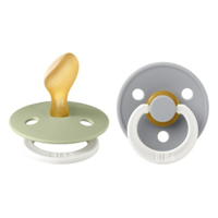 BIBS Glow Fopspeen 0-6 Maanden Anatomic Sage/Cloud - thumbnail