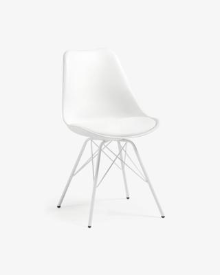 Kave Home Eetkamerstoel / Kuipstoel Ralf - wit Kave Home Eetkamerstoel / Kuipstoel Ralf - wit