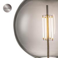 Edison Vintage LED lamp E27 LED filament lichtbron, Ovaal Carbon G180, 18/18/23cm, Rook, Retro LED lamp Dimbaar, 4W 120lm 1800K, warm wit licht, geschikt voor E27 fitting - thumbnail