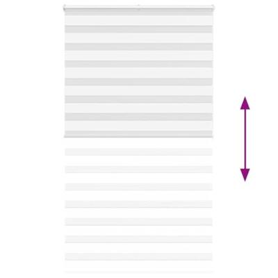 VidaXL Zebra rolgordijn 135x200 cm stofbreedte 130,9cm polyester wit