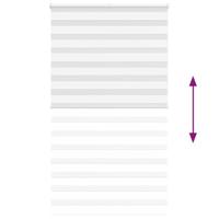 Zebra rolgordijn 135x200 cm stofbreedte 130,9cm polyester wit - thumbnail