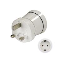 Hama 00121995 adapter voor stopcontacten, wit, mannelijke connector/vrouwelijke connector, wit - thumbnail