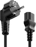 Manhattan Stroom Aansluitkabel [1x Apparaatstekker, male C13 - 1x Randaarde stekker] 5 m Zwart - thumbnail