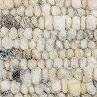 Tapeso Wollen vloerkleed handweef Veve - beige|grijs - 200x290 cm - thumbnail