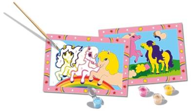 Ravensburger creart schilderen op nummer - springende pony&apos;s - thumbnail
