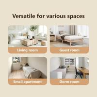 Bedframe voor een daybed Wit 100 x 200 cm Gepoedercoat staal - thumbnail