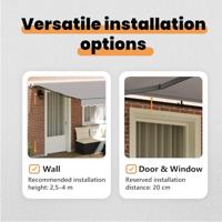 VidaXL Inklapbaar zonnescherm lichtgrijs 400 × 300 cm - thumbnail