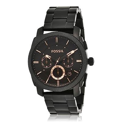 Fossil Heren Machine chronograaf zwartkleurig roestvrijstalen horloge FS4682 Fossil Heren Machine chronograaf zwartkleurig roestvrijstalen horloge FS4682