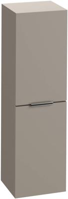 Saqu Lima halfhoge kast met rvs greep 35x32x120cm mat greige