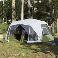 VidaXL Tent met led 10-persoons snelontgrendeling lichtgroen - thumbnail