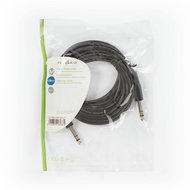 Stereo-Audiokabel | 6,35 mm Male - 6,35 mm Male | 5,0 m | Zwart - thumbnail