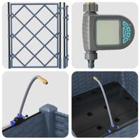 Tuinfafiers 1 stuk Rooster met opslag Grijs 40 x 40 x 126cm Kunststof - thumbnail