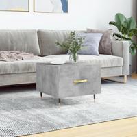 Salontafel 50x50x40 cm bewerkt hout betongrijs - thumbnail