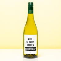 Wijnfles Beterschap alle slokjes helpen - Wit (Sauvignon Blanc) - thumbnail