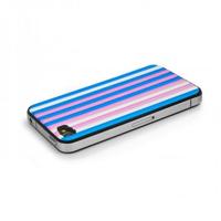 id America Cushi Stripe Soft Foam Pad voor iPhone 4/4S - 1 verpakking, Candy Blue. - thumbnail
