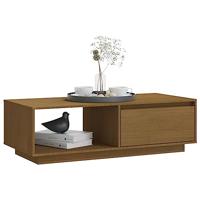Salontafel 110x50x33,5 cm massief grenenhout honingbruin - thumbnail