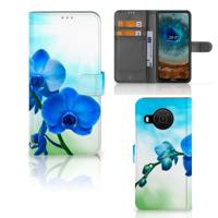 Nokia X10 | Nokia X20 Hoesje Orchidee Blauw - Cadeau voor je Moeder - thumbnail