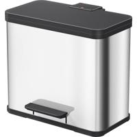 Hailo öko trio plus L 6332000 Afvalbak 27 l RVS (l x b x h) 470 x 470 x 430 mm RVS Met voetpedaal 1 stuk(s) - thumbnail