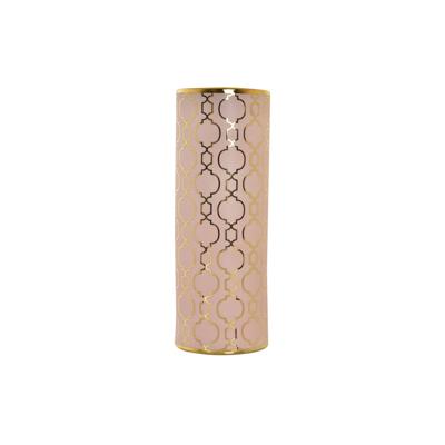 Vaas DKD Home Decor 13,5 x 13,5 x 36 cm Porselein Roze Gouden Orientaals Verchroomd Vaas DKD Home Decor 13,5 x 13,5 x 36 cm Porselein Roze Gouden Orientaals Verchroomd