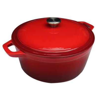 Gietijzeren Braadpan 4.5L 24 cm Rood
