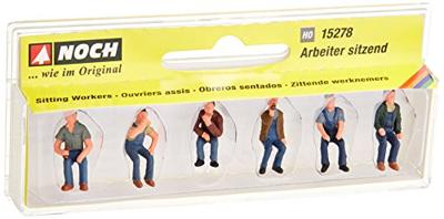 NOCH H0 Zittende arbeiders Geverfd, Zittend