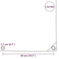 VidaXL Dekzeil 650 g/m² 1,5x10 m blauw - thumbnail