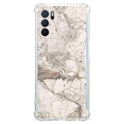 OPPO A16 | A16s | A54s Anti-Shock Hoesje Marmer Beige OPPO A16 | A16s | A54s Anti-Shock Hoesje Marmer Beige