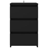 Nachtkastjes 2 st 40x35x62,5 cm spaanplaat zwart - thumbnail