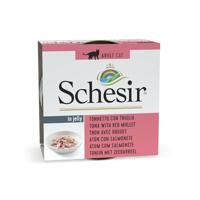 Schesir Cat in Gelatina Adult 85 gr Tonijn met zeeas - thumbnail