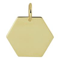 Hanger Babyvoetjes geelgoud 10,5 mm - thumbnail