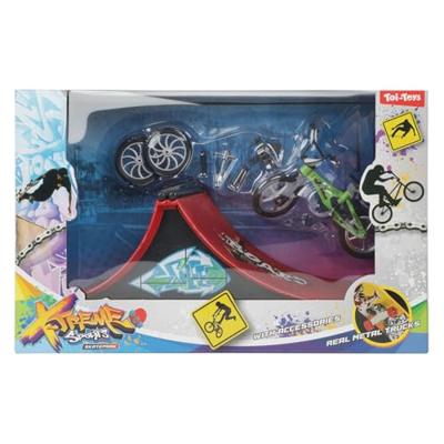 Toi-Toys vingerskateboard of fiets met skatebaan