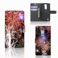 LG K10 2015 Wallet Case met Pasjes Vuurwerk - thumbnail