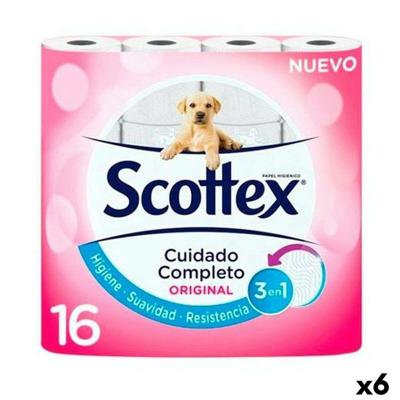 Toilet rol Scottex Original Wit 16 Onderdelen (6 Stuks)