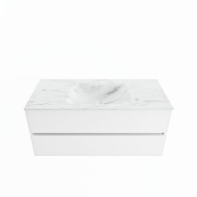 MONDIAZ VICA-DLUX 110cm badmeubel onderkast Talc 2 lades. Inbouw wastafel CLOUD midden 1 kraangat, kleur Opalo. MONDIAZ VICA-DLUX 110cm badmeubel onderkast Talc 2 lades. Inbouw wastafel CLOUD midden 1 kraangat, kleur Opalo.