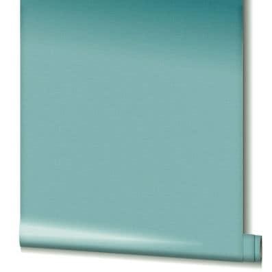 Novamur TopChic 2023-2025; Jackie; Flora; The New Textures Book Behang uni vergrijsd turquoise blauw - 6820-90