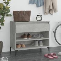 VidaXL Schoenenkast 70x36x60 cm bewerkt hout betongrijs - thumbnail