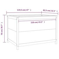 Plantenbak verhoogd 119,5x82,5x78 cm massief grenenhout grijs - thumbnail