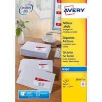 Avery J8159-10 adresetiketten ft 63,5 x 33,9 mm (b x h), 240 etiketten, wit - thumbnail